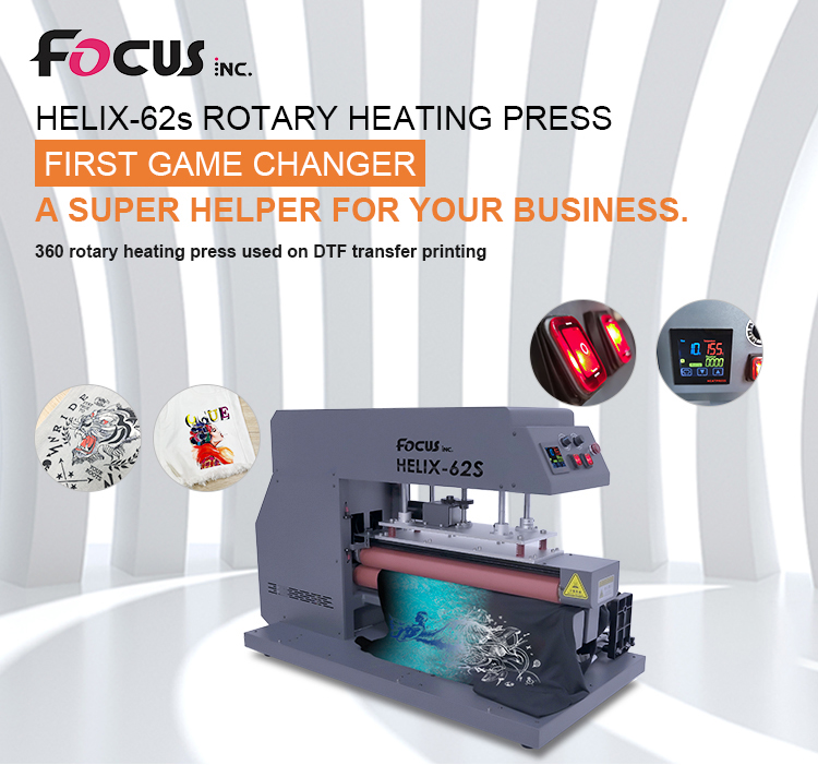 FocusInc Helix-62S 360 degrees heating press machine - Focusinc