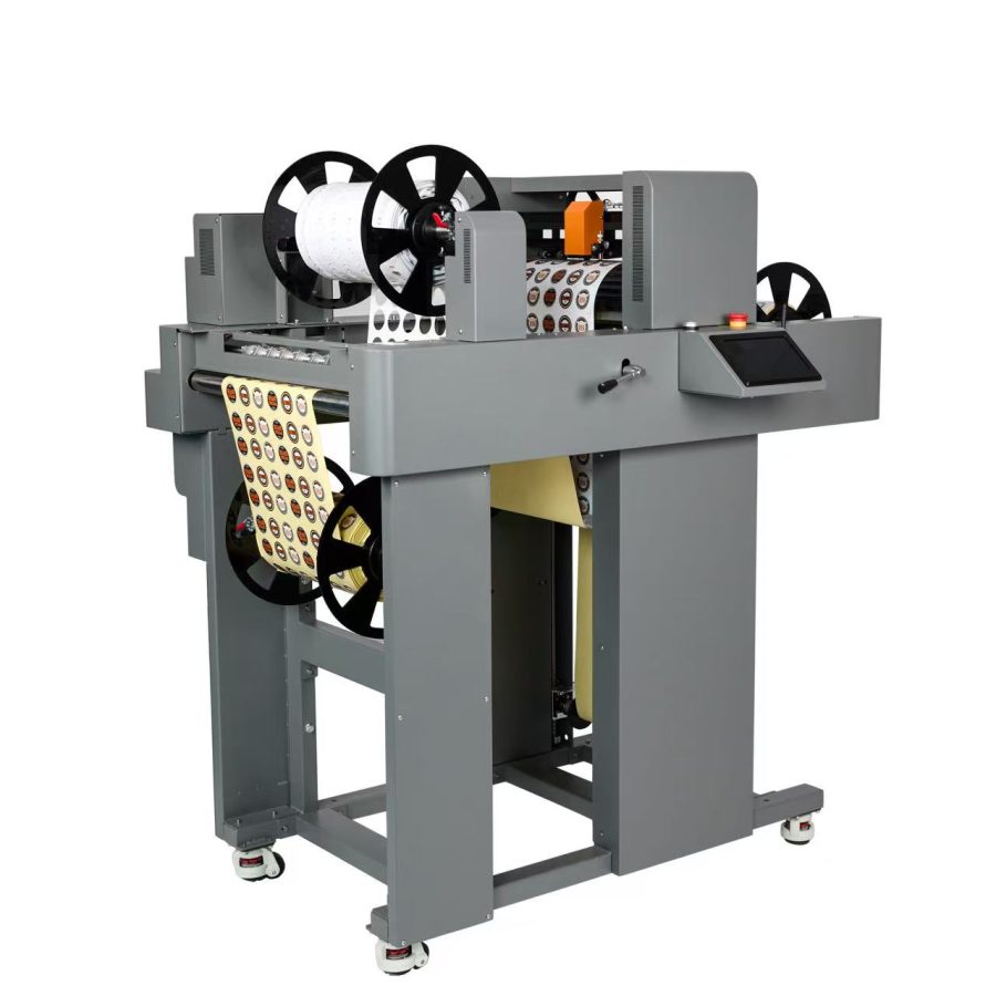 digital roll to roll sticker labels die cutting machine, irregular sticker produciton