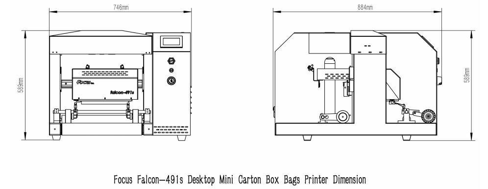 falcon-491s desktop mini single pass printer