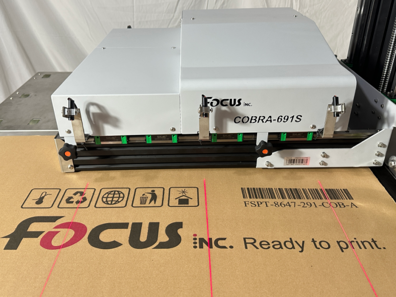 Wide format single pass printer printing large corrugated board