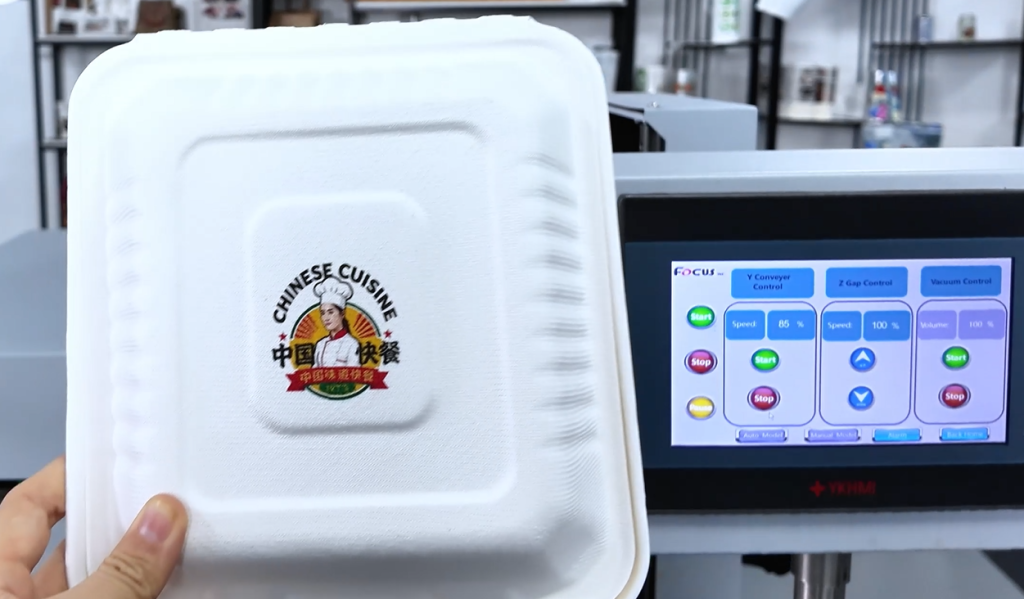 cake container printing machine
pie box logo printer