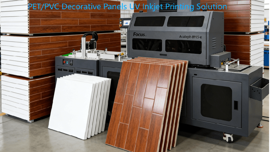 Focusinc Acaleph 891S UV Single Pass Printer for Decorative Wood Grain Panels