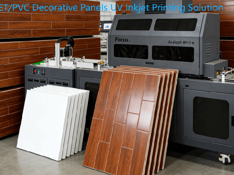 Focusinc Acaleph 891S UV Single Pass Printer for Decorative Wood Grain Panels