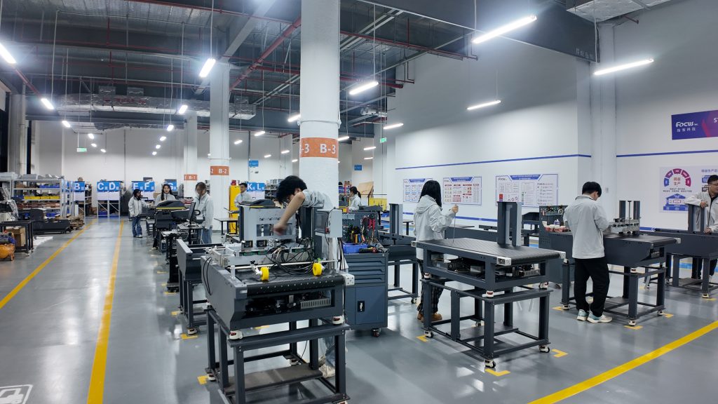FocusInc Factory Production Line with COBRA-1209S Printers