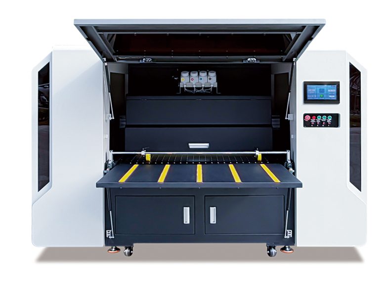 COBRA-1209S Single Pass Corrugated Cardboard Printer Front View, 1.2m Width 900mm Print Width Carton Printing Machine