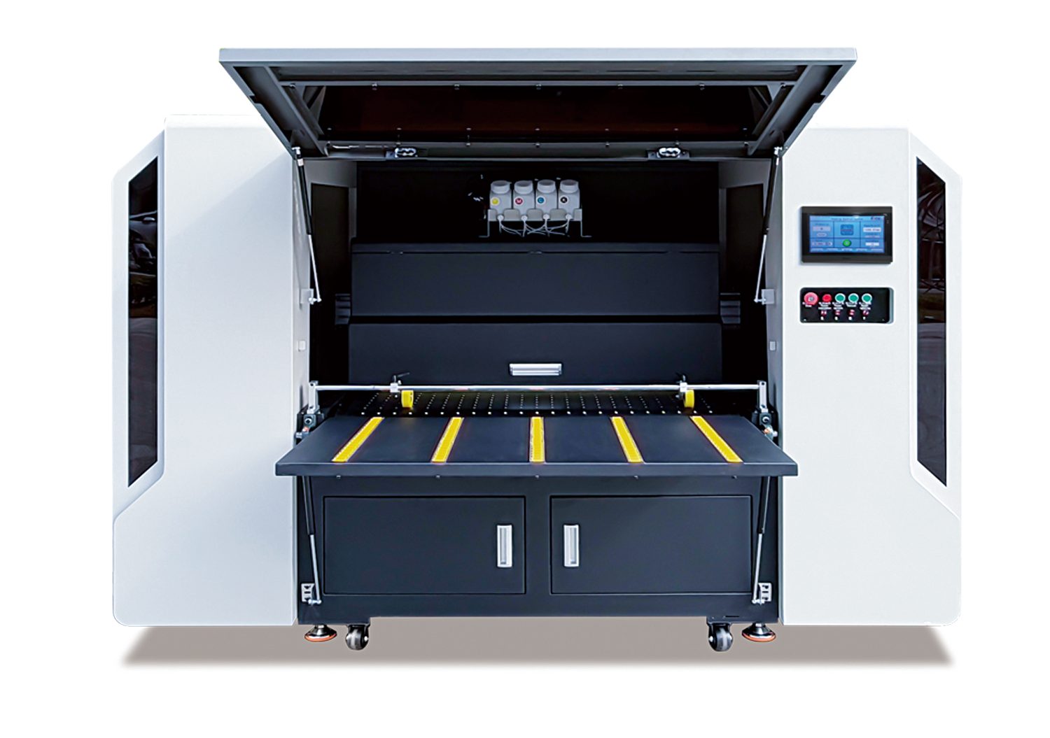 COBRA-1209S Single Pass Corrugated Cardboard Printer Front View, 1.2m Width 900mm Print Width Carton Printing Machine