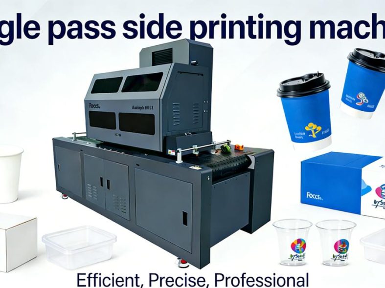 Focusinc Single Pass Side Printing Machine with Custom Printed Plastic Cups and Containers