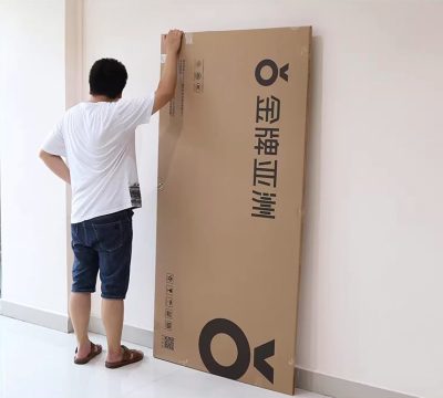 COBRA-1209S Large Format Corrugated Cardboard Printing Sample, 900mm Print Width Carton Printing Effect