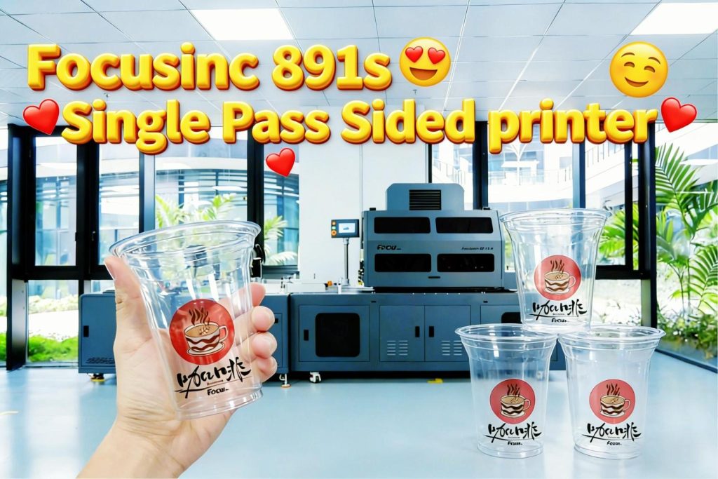 Focusinc Acaleph-891S UV Single Pass Sided Printer for Cup & Container Side Printing