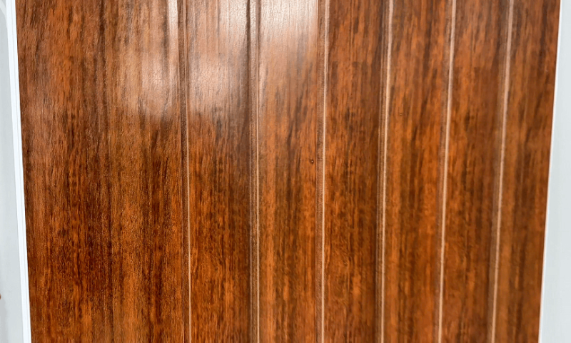 Matte Wood Grain Printing on Spliced Decorative PET/PVC/PP Panels by Focusinc UV Single Pass Printer