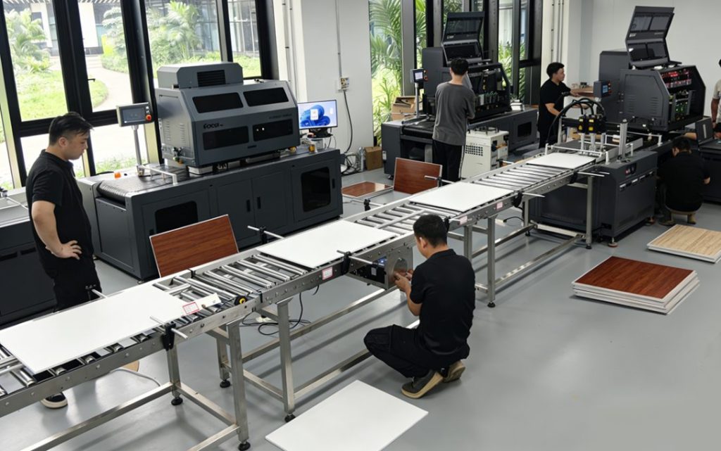 Focusinc Factory Training for UV Single Pass Decorative Panel Printer
