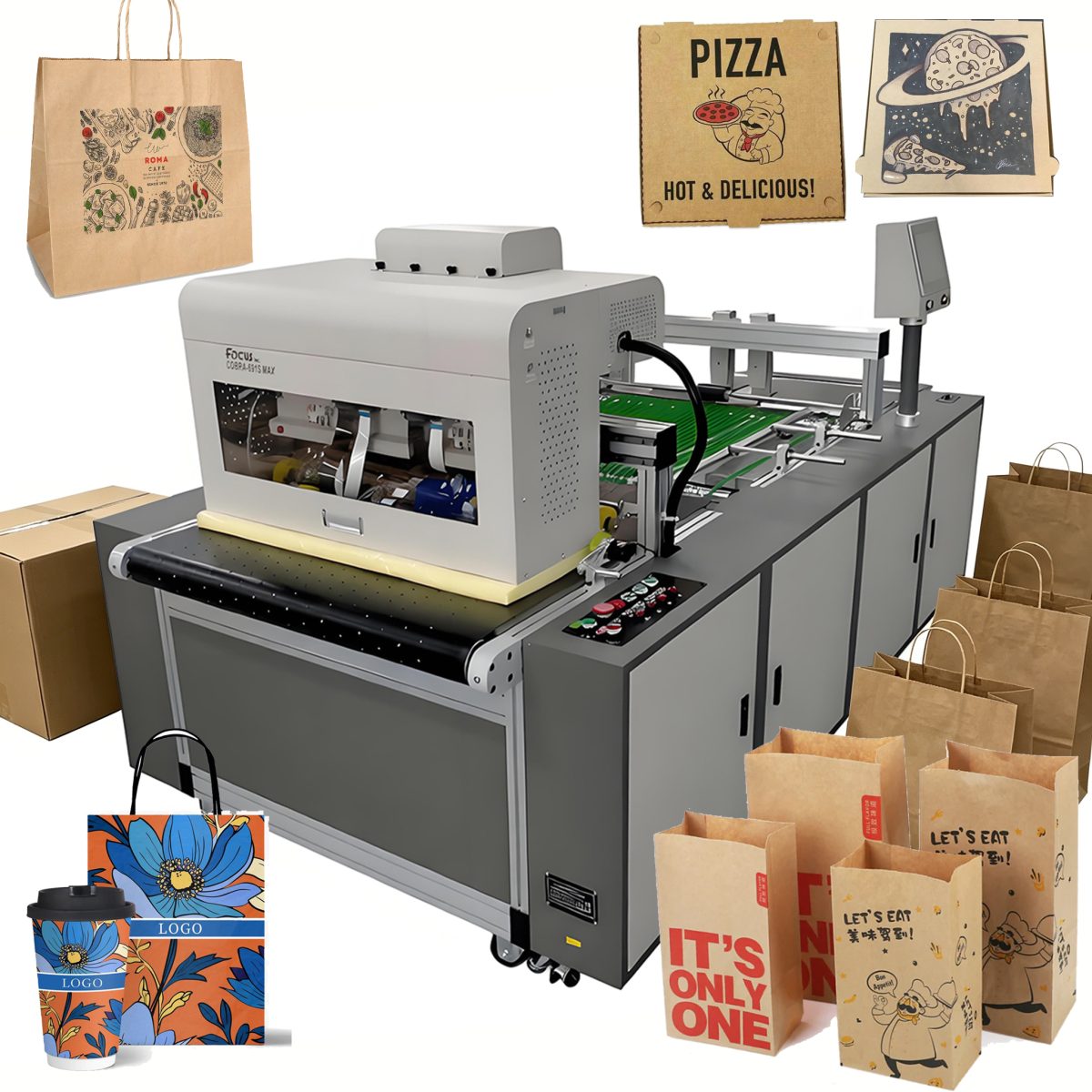 Single pass package printer - Focusinc