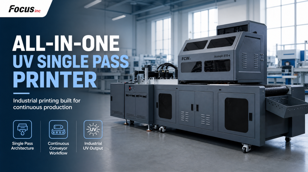 Upgraded production line using digital single pass printing equipment
