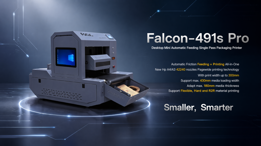 Custom printed small boxes and packaging samples produced on desktop single pass printer