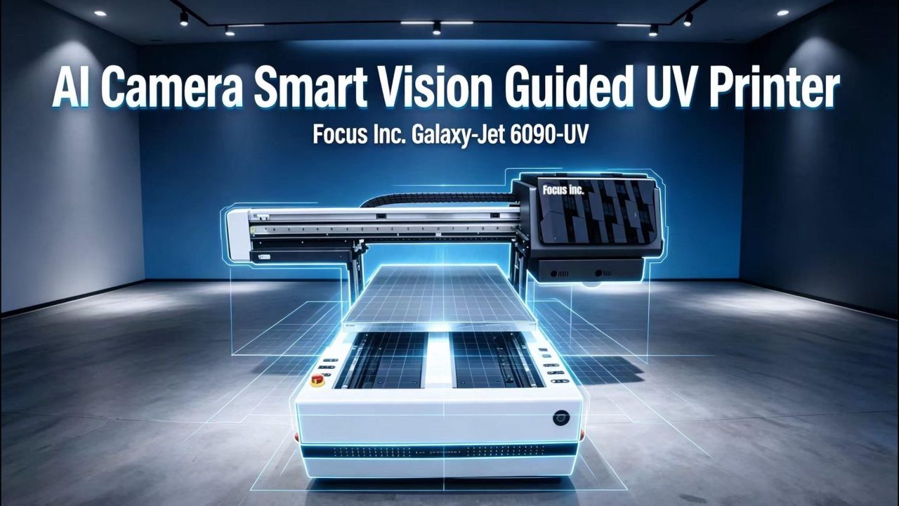 6090 uv flatbed digital printer with AI CCD camera smart location function