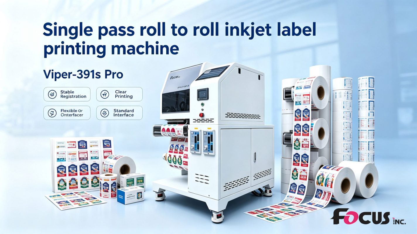 personalized label sticker single pass inkjet printing machine, roll to roll fast printing fast delivery, no MOQ