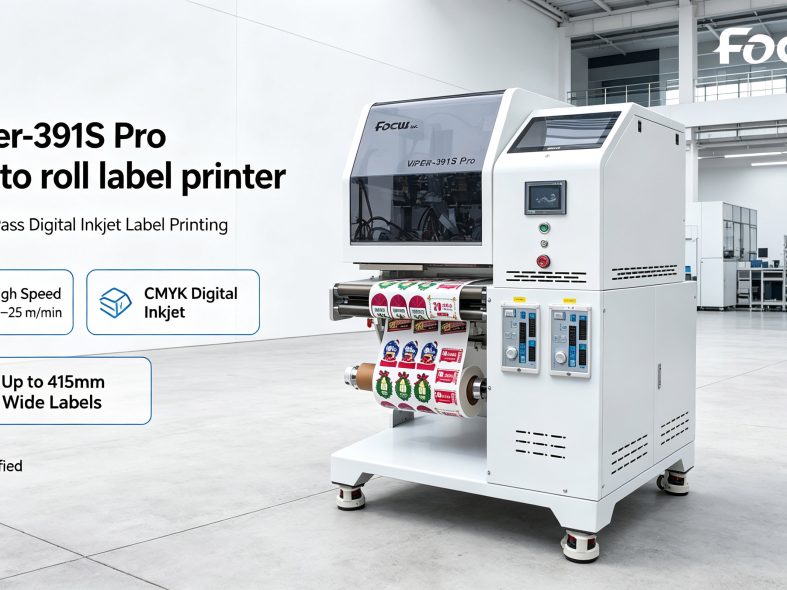 high speed roll to roll single pass label printing machine